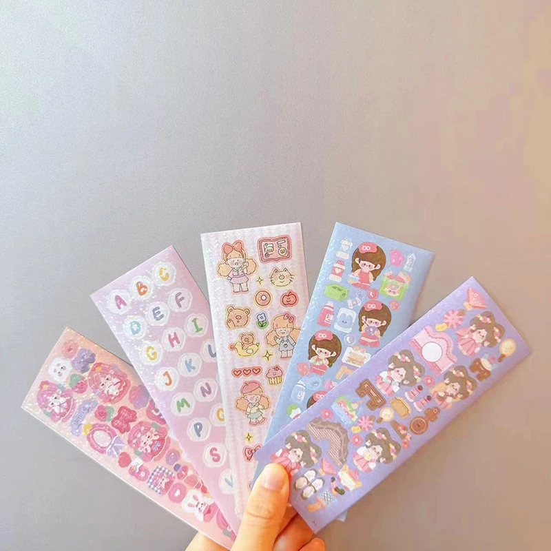 25 pcs Kawaii Shiny Cartoon Various Style Card Cute Girls Mini Decoration DIY Stickers For Scrapbook laptop Phone (Big Sale!)