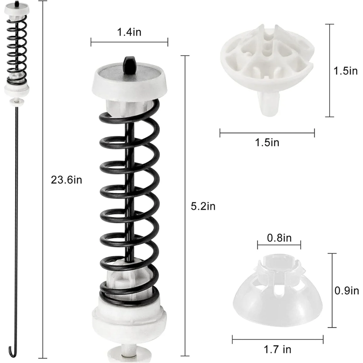 W10780048 W10189077 for Ken-More Whirlpool Roper Washing Machine Suspension Rod Kit W10780045 DC97-1650C