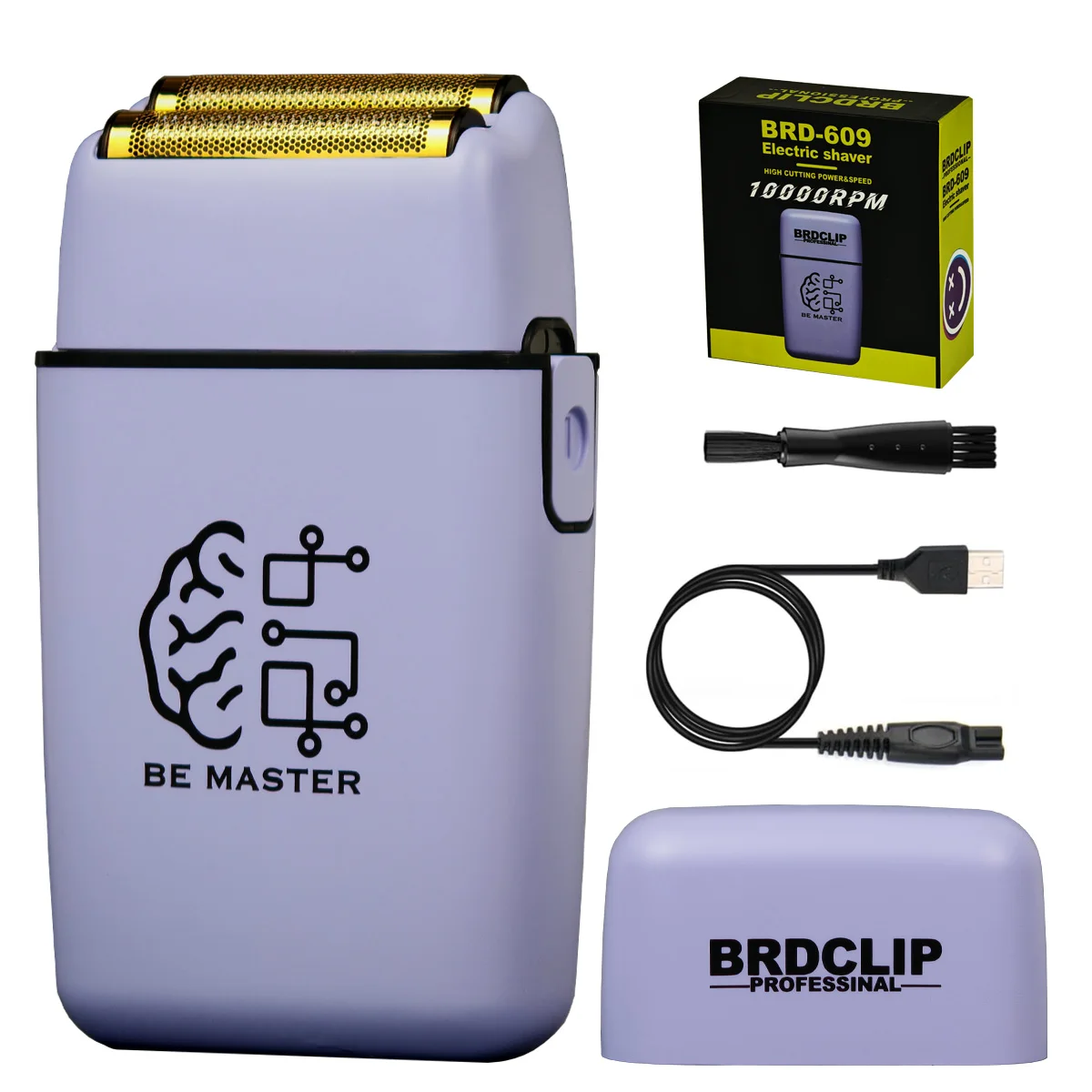 BRDCLIP 108 109 609 Paars Kapper Professionele 8800 RPM 4500 mAh Tondeuse 10000 RPM Salon Elektrisch Scheerapparaat 7700 RPM Tondeuse