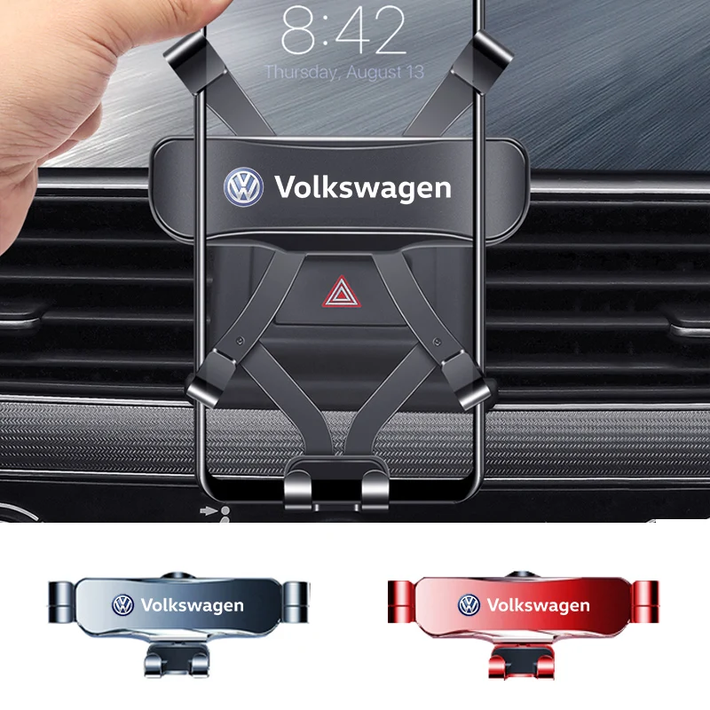 Car Phone Holder 360 Degree Rotate Air Vent Mount Clip Stand For Volkswagen VW GTI Rline R Polo Golf MK8 Passat Magotan Tiguan