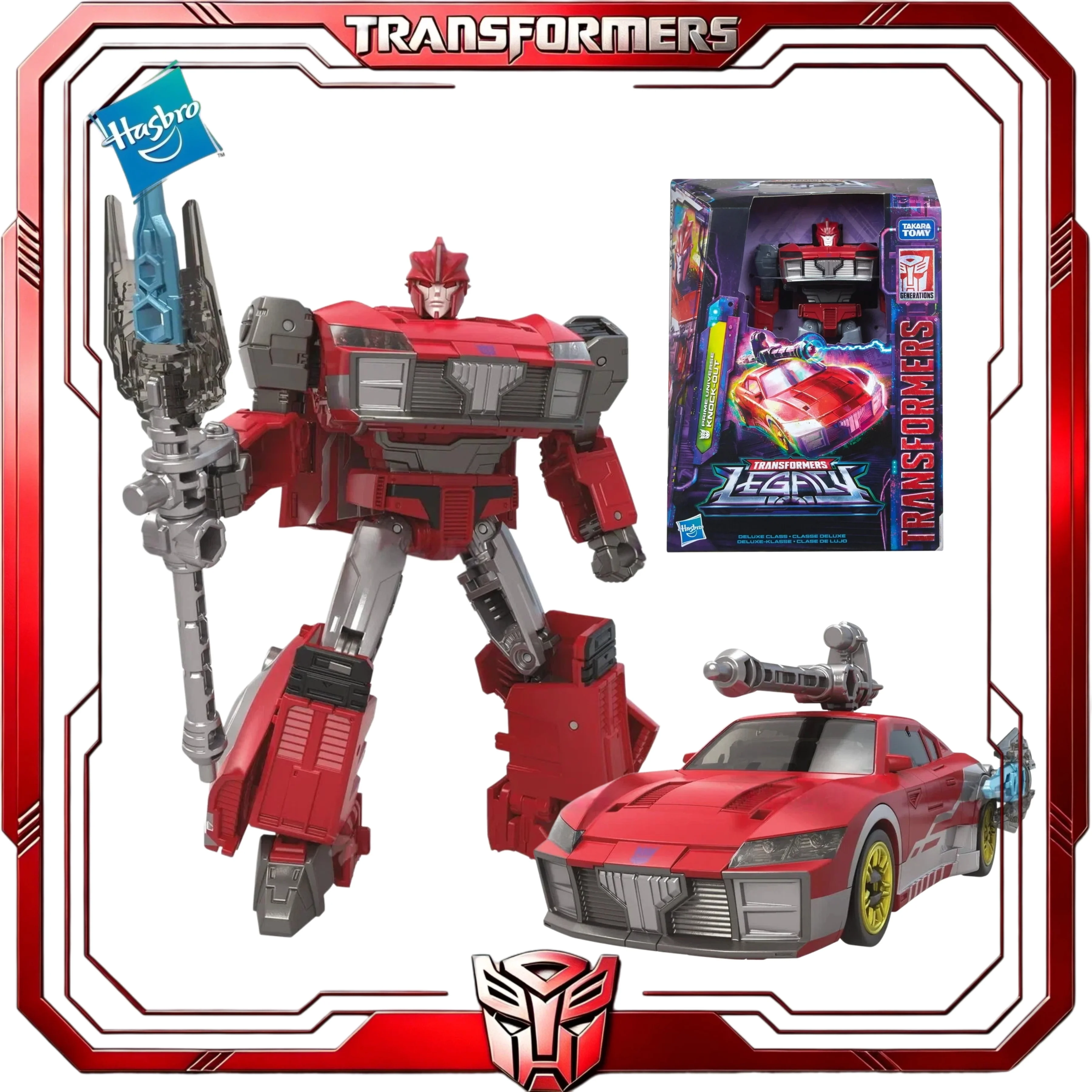 In Stock Transformers Legacy Deluxe Knockout Hasbro Prime Universe Collectible Action Figure Toy Gift For Fans