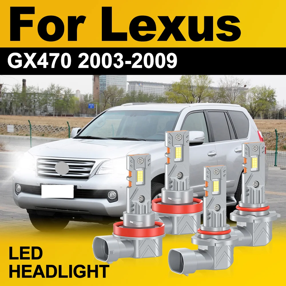 

40000LM Canbus No Error Автомобильная светодиодная фара 6000K CSP Чипы дальнего ближнего света 12 В для Lexus GX470 2003-2007 2008 2009 Plug and Play