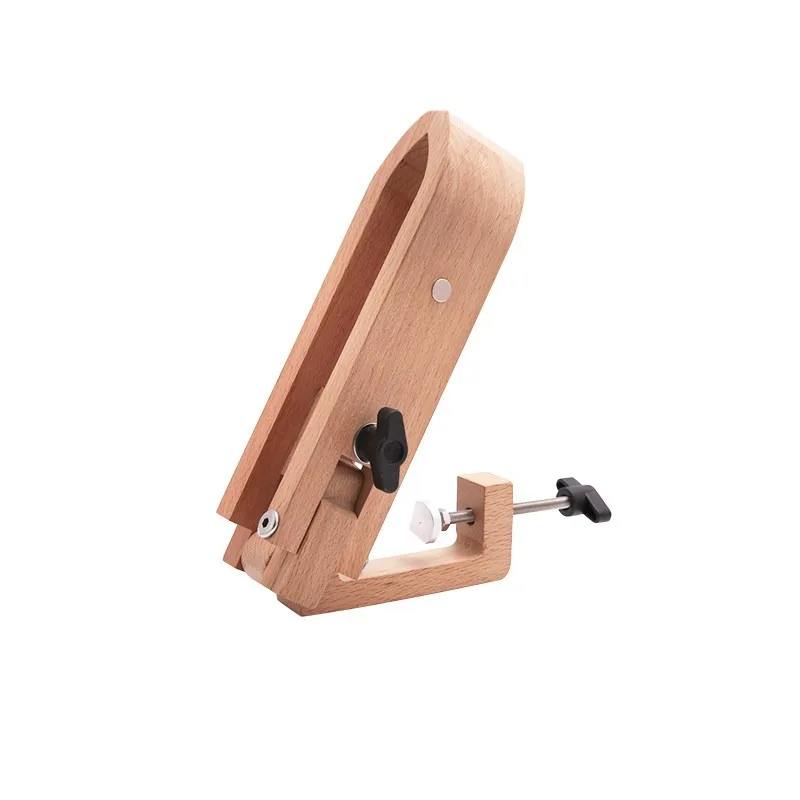 Foldable Wooden Clamp Adjustable Wood Leather Craft Hand Stitching for Pony Lacing Sewing DIY Tools Lacing Sewing DIY Tools