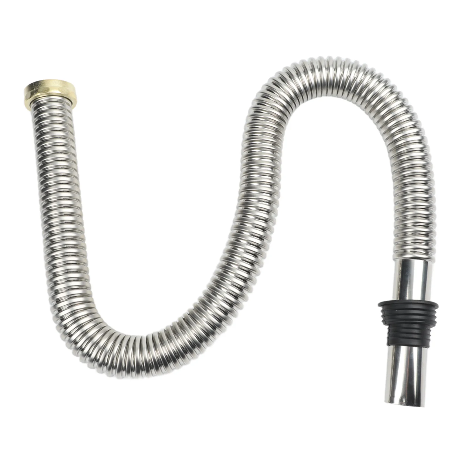 For Bathroom Sink Flexible Pipe Hose 80 Cm 304 Stainless Steel Siphon Pipe Protector 304 Stainless Steel Material