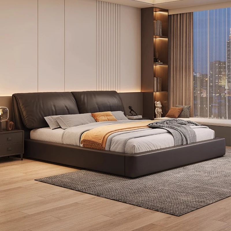 

bedroom luxury Two persons bed king size bases and frames 220x200cm Double beds with headboard 2 personnes furniture for home