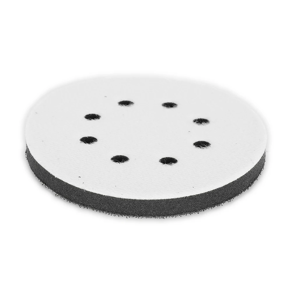 2PCS 5Inch 125mm 8 Holes Soft Interface Pad Hook And Loop Sanding Disc Buffer Sponge Interface Cushion Pad For Backing Pad