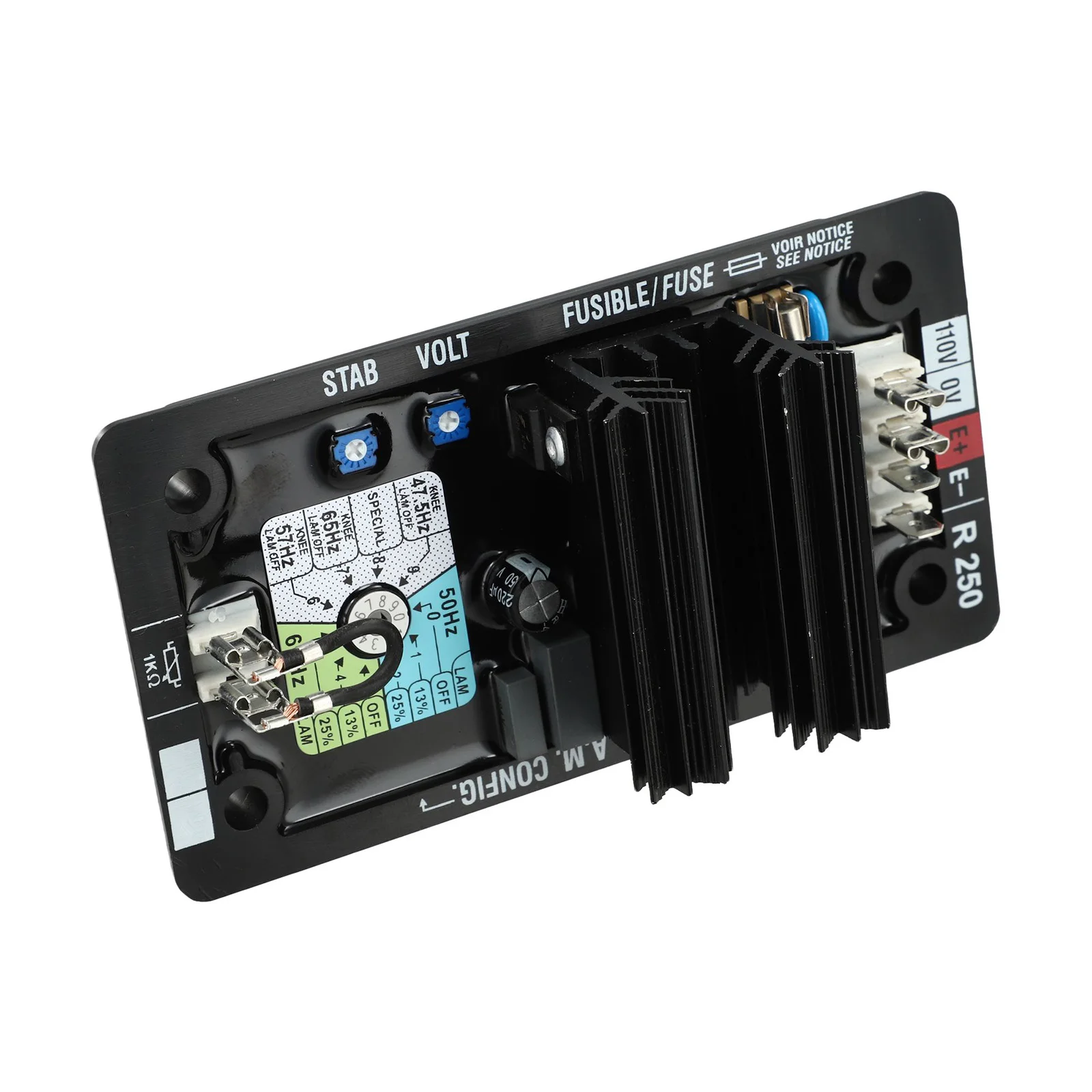 

Предохранитель защиты от предохранителей Обслуживание генератора AVR R250 Простая настройка Регулировка напряжения Аналоговый AVR с цифровым регулятором