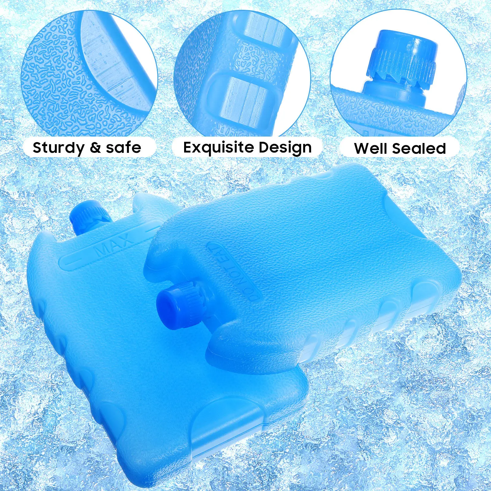 8 unidades de paquetes de hielo reutilizables para enfriador de aire, bloques de enfriamiento flexibles para oficina, dormitorio, sala de estar, loncheras, almacenamiento de alimentos y camping.