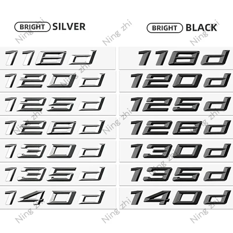 

Car ABS Trunk Letter Logo Badge Emblem Decal Sticker For BMW 1 Series 116d 118d 120d 125d 130d 135d 140d E81 E82 E87 E88 F20 F21