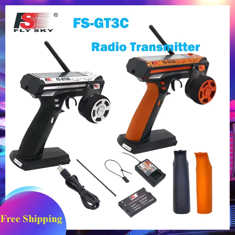 

Flysky FS-GT3C 2.4Ghz 3CH Remote Controller LCD Radio Transmitter with FS-GR3E Receiver for RC Car Truck Crawler Boat