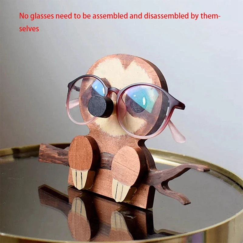 Lindo animal gafas gafas de sol soporte estante de exhibición, organizador de escritorio, escritorio hogar Oficina decorativa duradera B