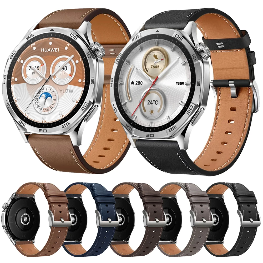 Accessories For Galaxy Watch 5 - Pasek skórzany 20mm 22mm do HUAWEI