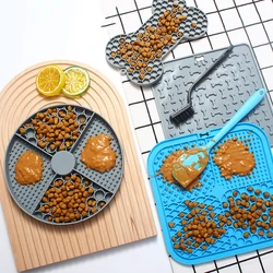 Silicone Licking Pad Pet Dog Lick Pad Bath Peanut Butter Slow Eating Licking Feeder Cat Lickmat Feeding Dog Lick Mat Pet Product