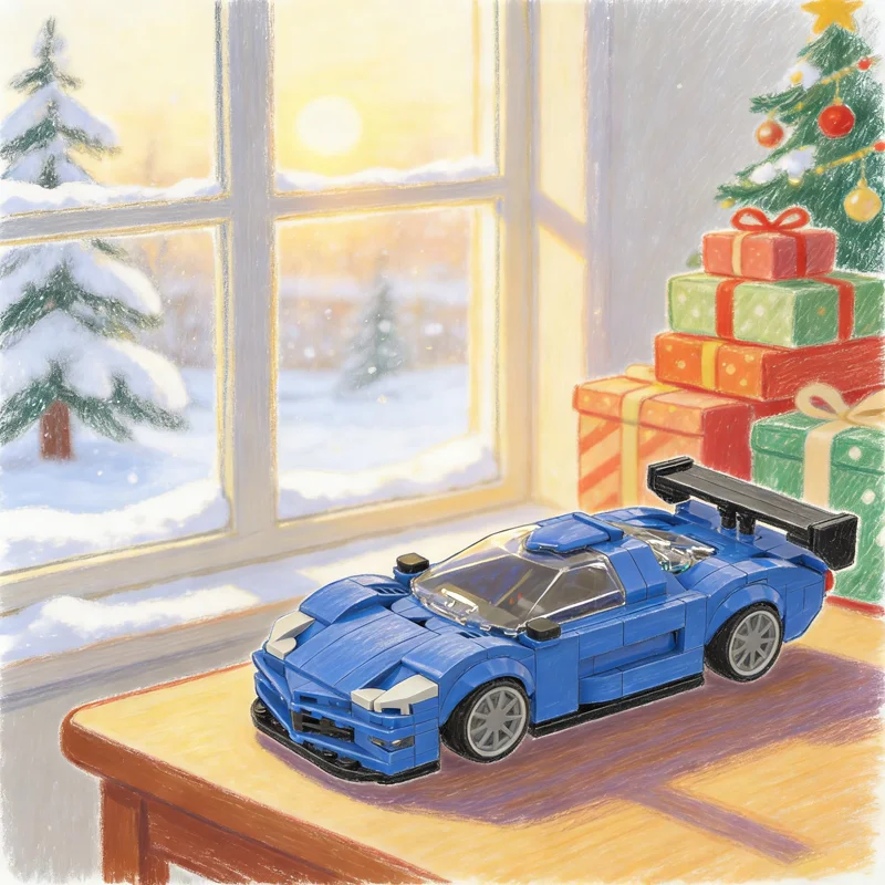 

319pcs MOC City Champions Corvette Daytona Prototype Model Building Blocks Architecture Toy Education Brick Christmas Gifts