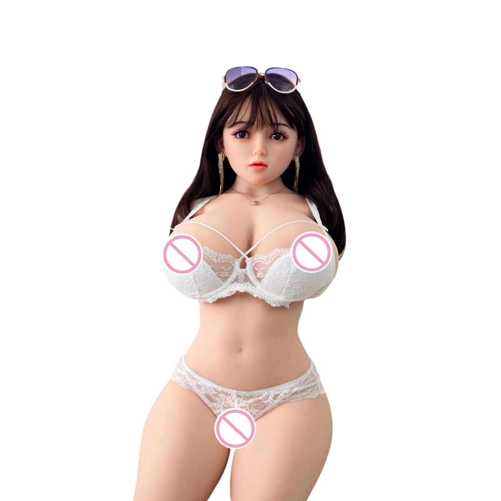 Male Masturbator Sex Doll with Big Boobs Pussy Ass, Lifelike Dolls Torso Pocket Pussy Adult Sex Toy for Men with  Head & Hair