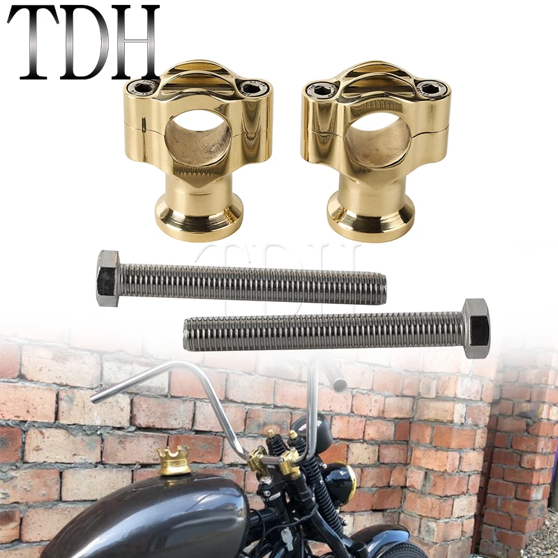 

1" Handlebar Riser 25mm Motorcycle For Harley Honda Shadow VLX 600 VTX1800 ACE 750 Cruiser Bobber Cafe Racer Handle Bar Risers