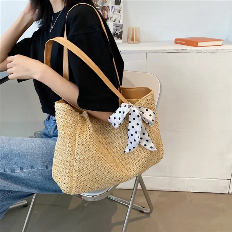 Bolso de mimbre para mujer, bandolera tejida de paja, de playa, estilo bohemio, pequeño y fresco, para regalo, 2024