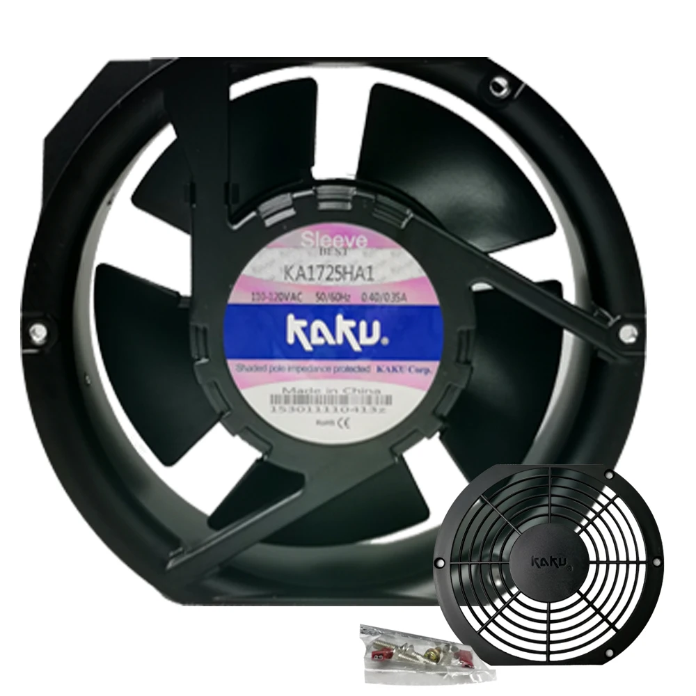 KA1725HA1 KA1725HA2 KA1725HA3 17CM 17251 AC110V 220V 380V High Airflow Exhaust Fan Heat Resistant DIY Cooling Ventilation Fan