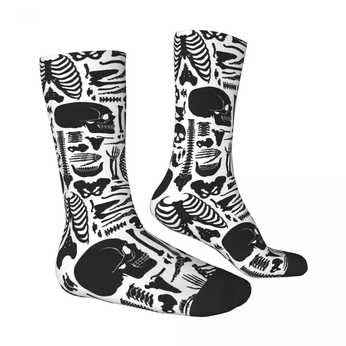 Human Bones Skull Skeleton Socks Male Mens Women Winter Stockings Hip Hop