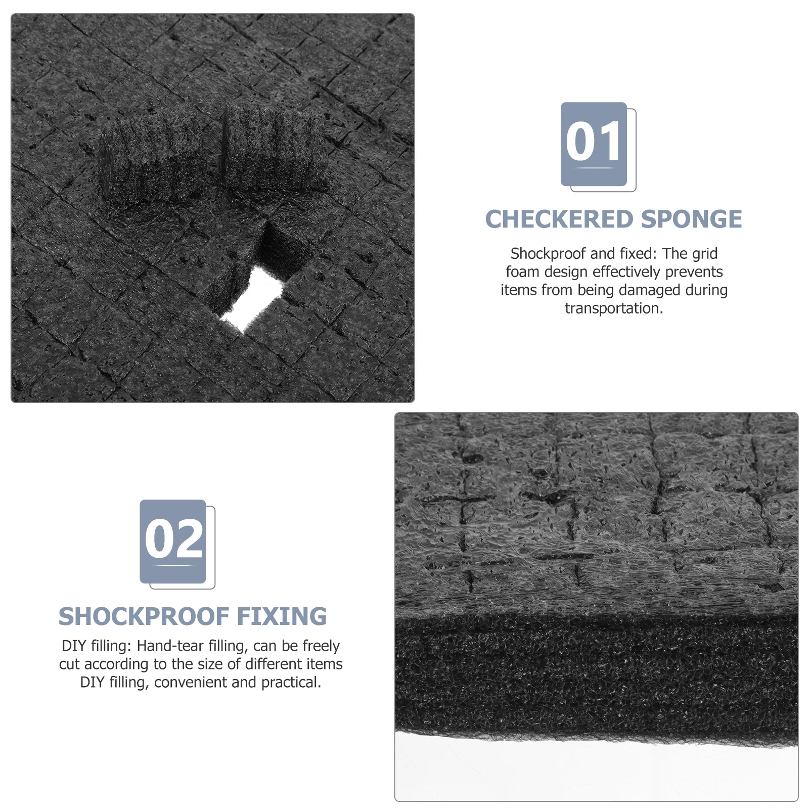 Anti-Collision Foam Blocks DIY Cuttable Shockproof Sponge Inserts for Packaging Electronic Glass Ceramic Products