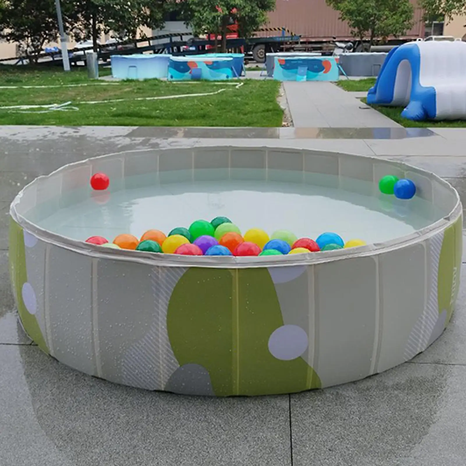 접이식 수영장 애완 동물 와타리 수영장 PVC 미끄럼 방지 욕조 목욕 접이식 휴대용 뒷마당 마당 외부 새끼 고양이 개