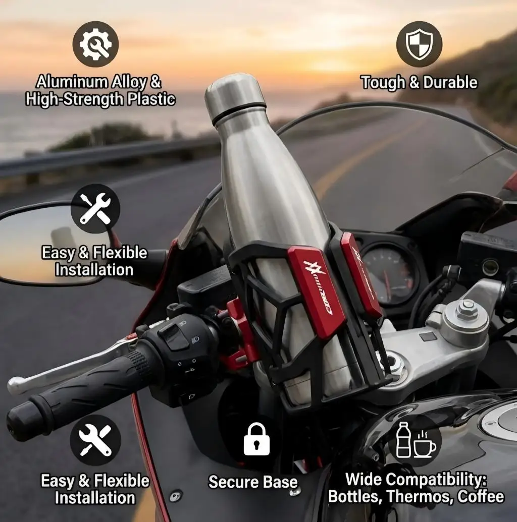 

For CBR1100XX CBR 1100 XX CBR-1100XX 2018 2019 2020 Super Blackbird Universal High Quality Motorcycle Beverage Water Cup Holder