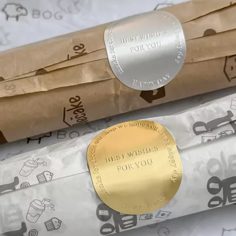 

Customized waterproof PET adhesive sticker embossed matte gold silver sticker gift and craft packaging label sticker