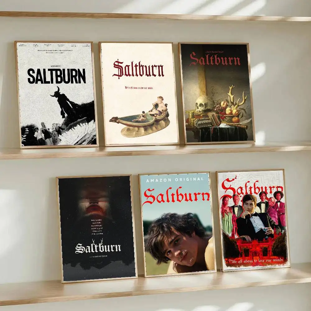 Film S-Saltburn Posters Living Room Bar Cafe Quality Canvas Vintage Style Comics Painting Art Home Wall Decor Picture