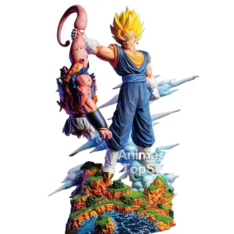 Figura de acción de Dragon Ball modelo VegettoVsBuu de 32cm, estatua de Pvc de Super Saiyan Goku Vegeta, colección de muñecos, juguetes de escritorio para niños, regalos