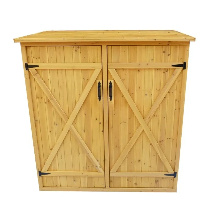 

Storage Shed Solid Wood Garden Double Door Outdoor Shed