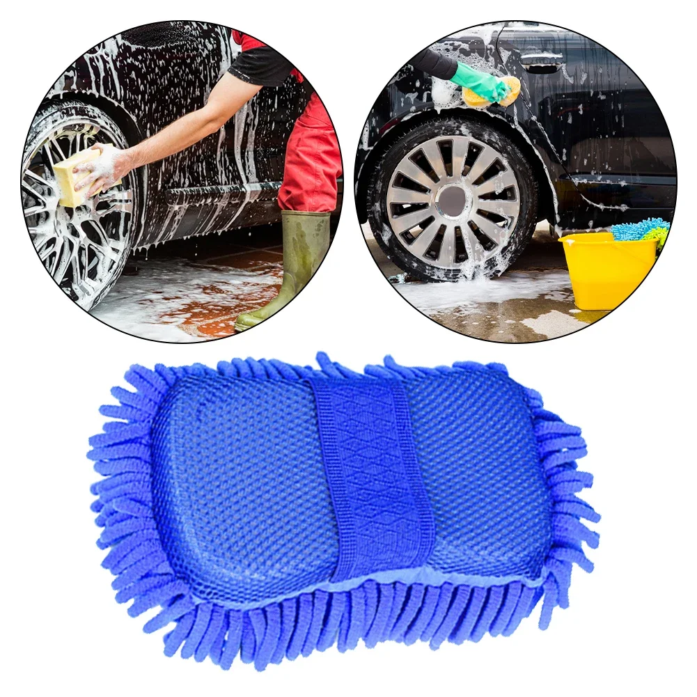 Microfiber Car Wash Brush Care Washing Brush Pad Large Size Sponge Brushe Dusting Detailing Washing Sponge For Car Cleaning Tool