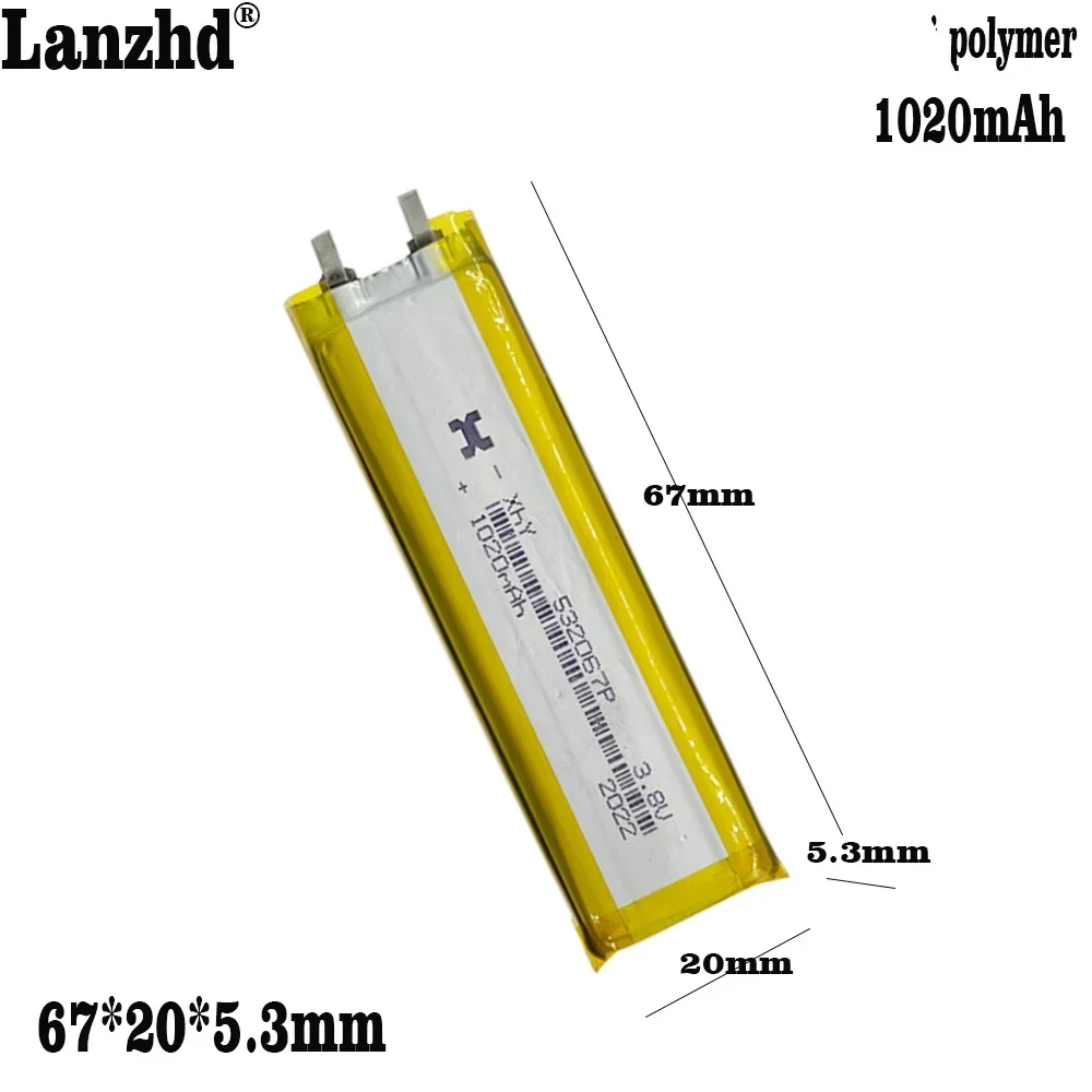 3,7 V Li Lithium 1020mAh Polymer Batterie für Punkt Lese stift Batterie Schrank Licht LED Küchen schrank Schrank Licht