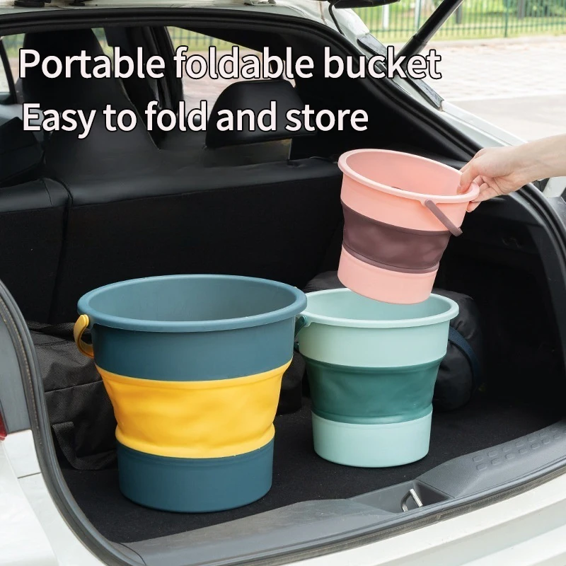 5/10L Portable Folding Bucket Silicone Water Bucket for Washing Fishing Bathroom Car Wash Outdoor camping shower Equipment 캠핑용품