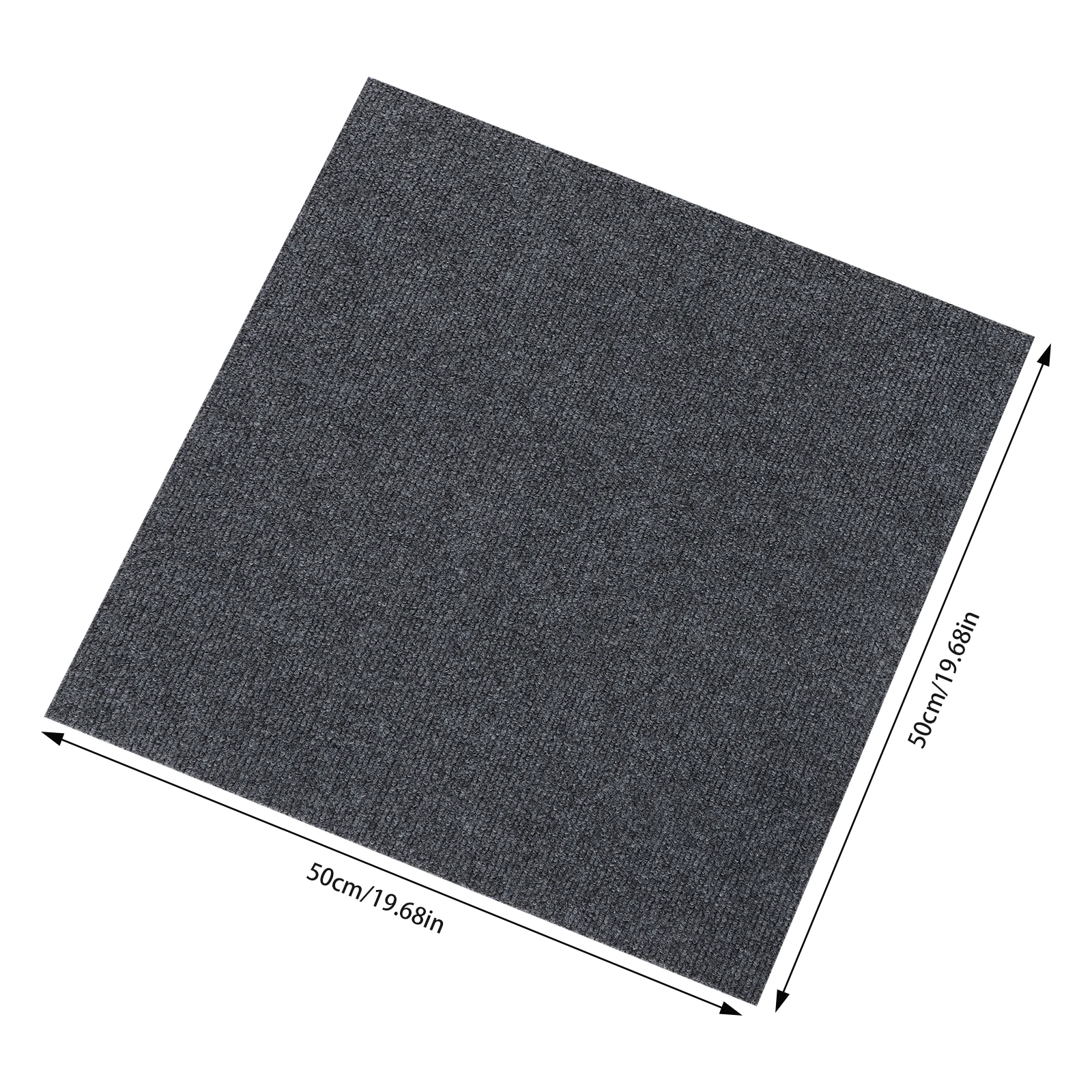 Modern Dark Grey Polyester Fiber, TPR Square carpet, Floor carpet, Adsorption type self-adhesive carpet