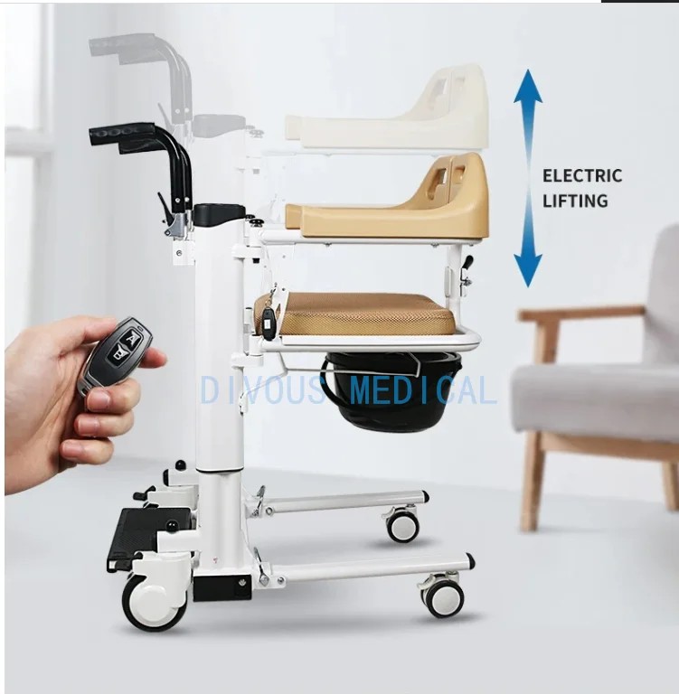 

Home Care Waterproof Electric Power Nursing Disabled Transfer Wheelchair Lift Patient Moving Wheel Chair From Bed Toilet