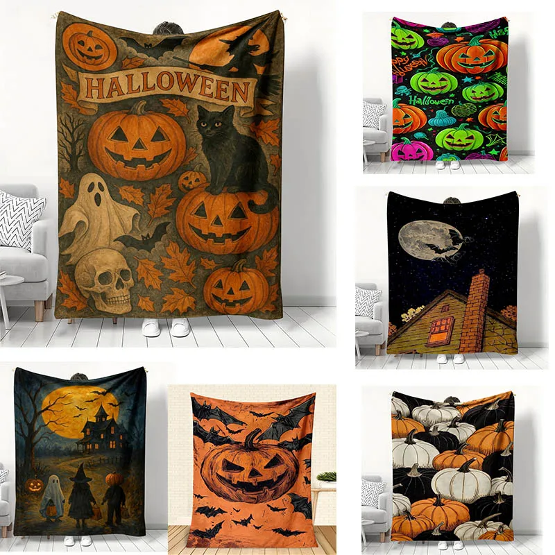 

MINISO Cartoon Halloween Blanket for Children Adult Blanket Soft Bed Sofa Outdoor Travel Cover Blankets HOME DECOR Bohème