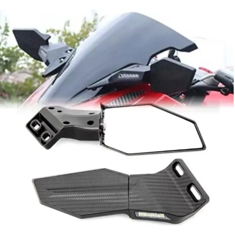 

2PC Motorcycle Rearview Mirror LED Flash, Rearview Mirror, Partner Wind Wings, Modified Parts