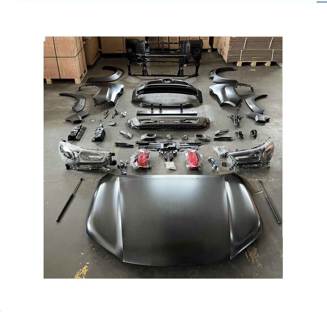 

Clrak AutomobilHigh Quality Car Body Kit for Hilux Vigo 2004-2012 Upgrade to 2021 ROCCO Model with Front Rear Bumper Asse