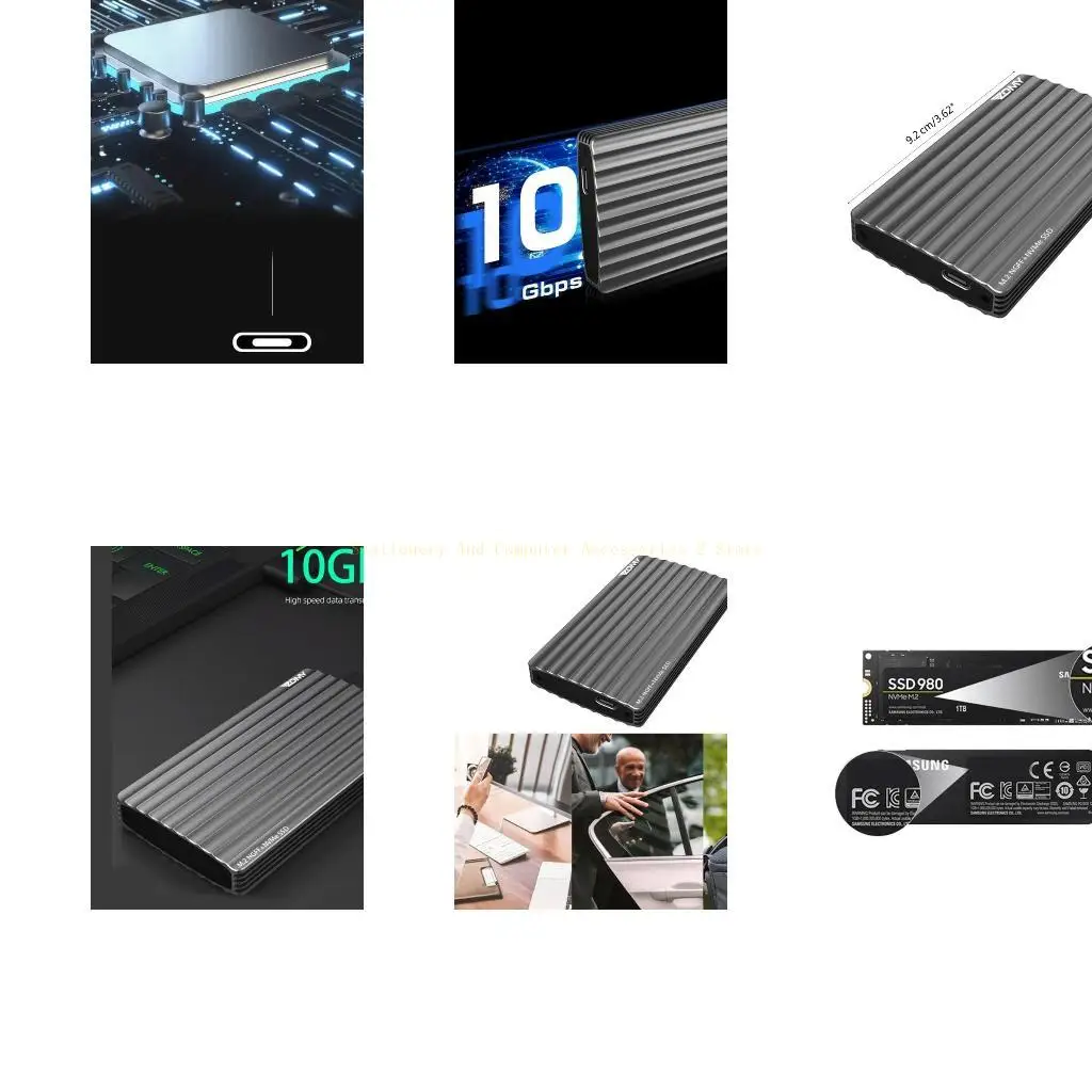 

M.2 NVME SSD корпус двойной портокол NVME Адаптер 10 Гбит / с USB 3.1 Gen2