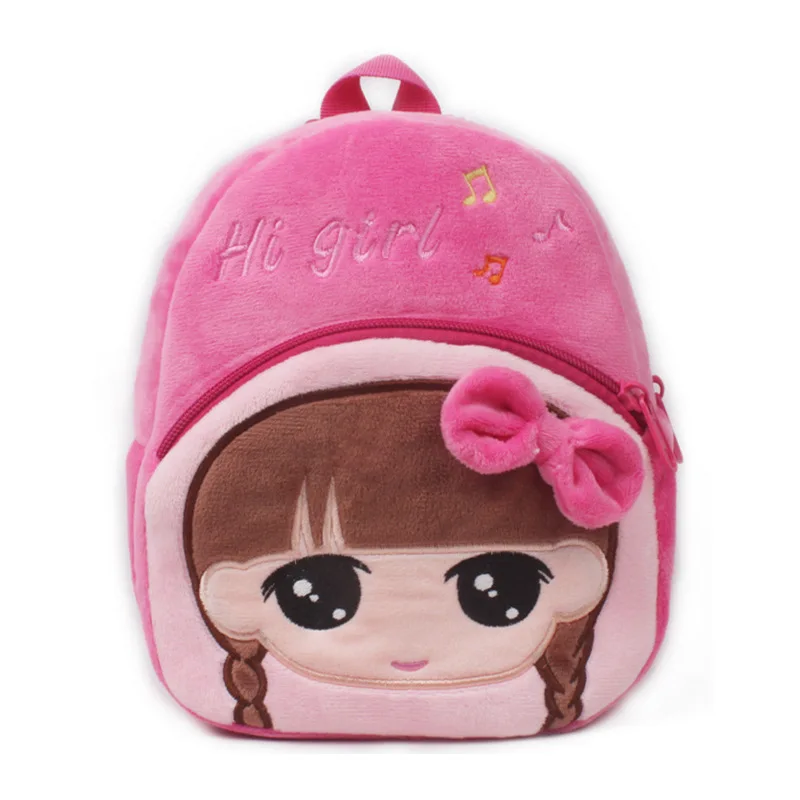 Fashion Children School Bags 3D Cartoon Print Plush Kids Backpack Kindergarten Boys and Girls School Bags Mini Backpack Book Bag