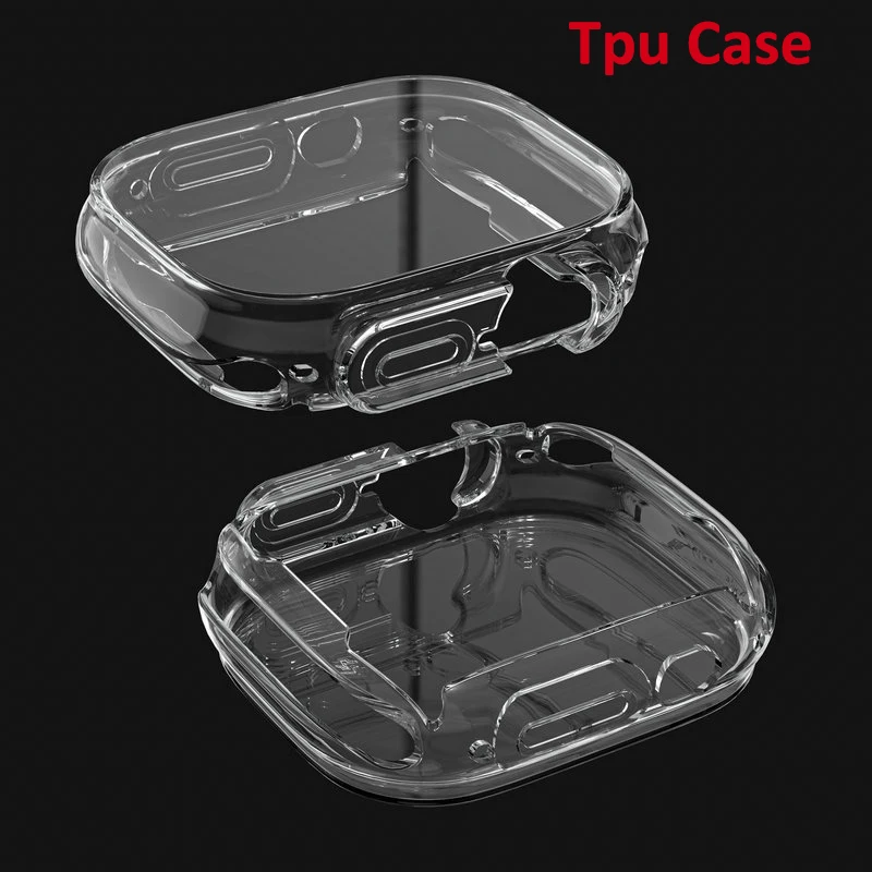 Watch Case for Apple Watch Ultra 49MM Series 8 7 SE 6 5 4 3 2 45MM 41MM 44MM 40MM Transparent Cover Apple Watch Screen Protector