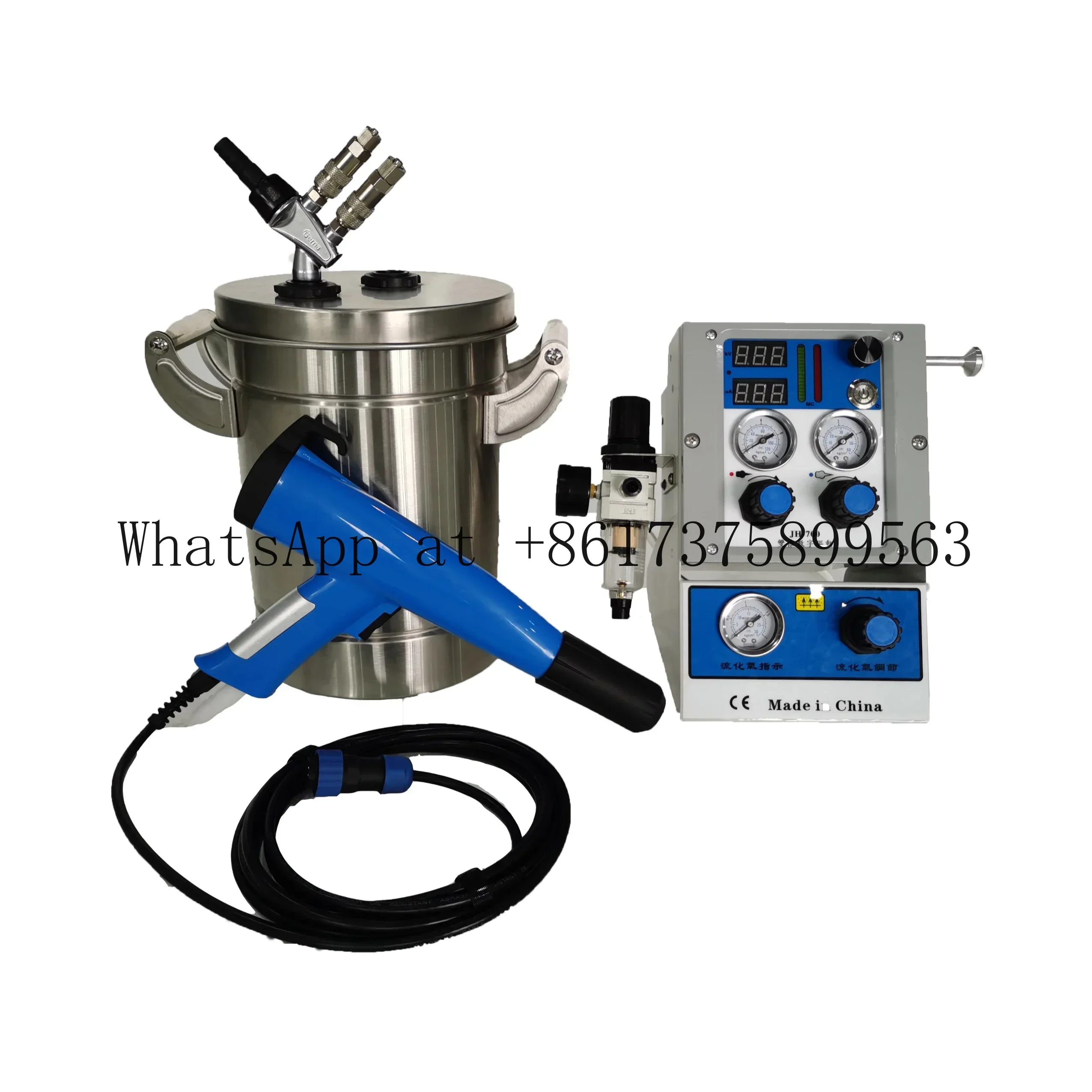New Test Electrostatic Powder Spray System High Quality Manual Powder Coating with Small Hopper