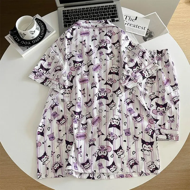 2026 New Summer Soft Short Sleeve & Shorts Pajamas Set Harajuku Style Kawaii Women's Pajamas Fashion Outfit Homewear