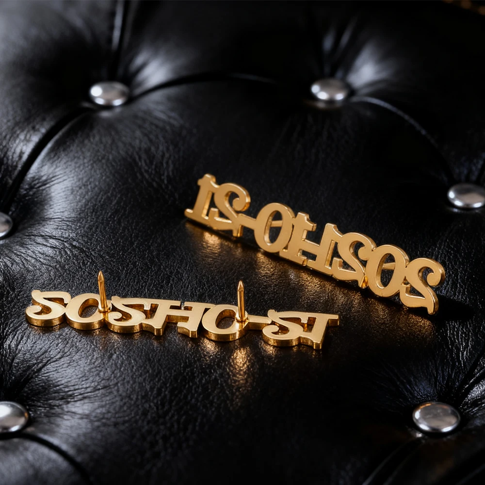 

Custom Stainless Steel Digital Brooch Pin Badge Year Number Shirt Collar Suit Company Name Tag Personalized Work partner Gift