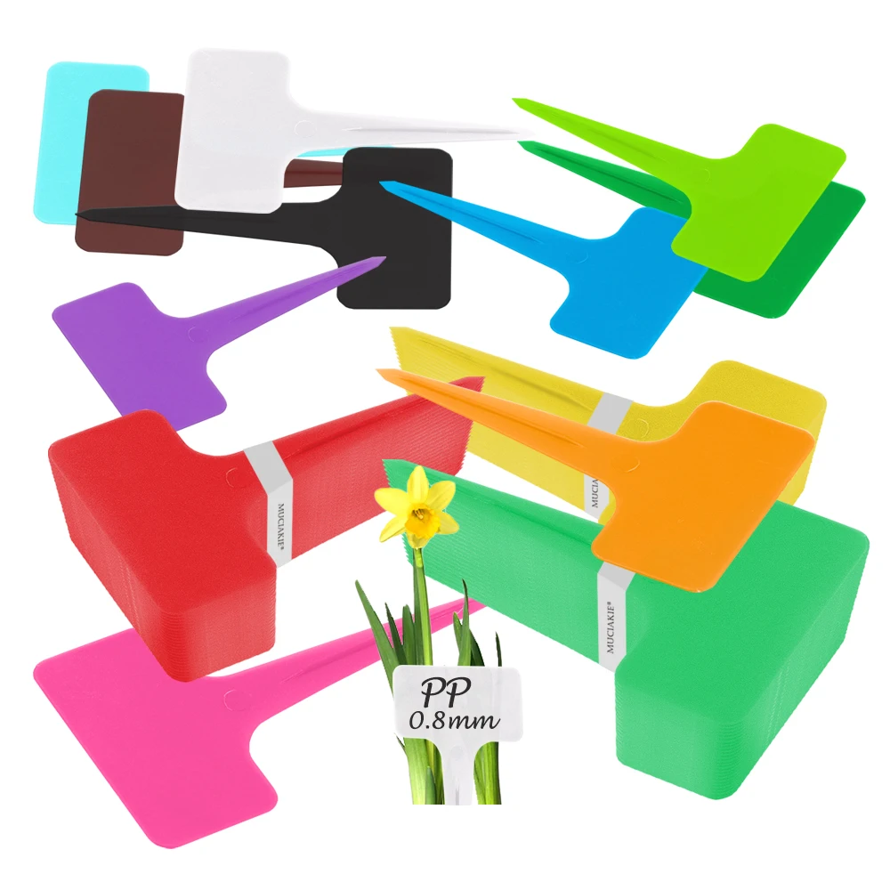 

12-48PCS 9.8x5.9CM Thick T-type Plastic Garden Plant Labels Nursery Seed Seedling Flower Marker Classification Sign Decoration