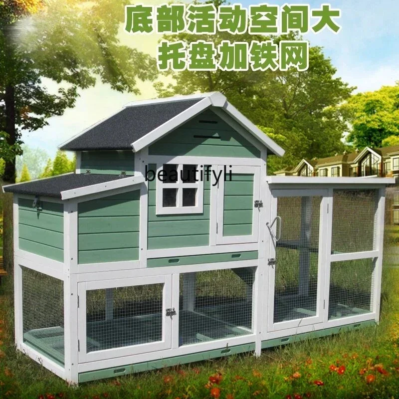 NQ Outdoor Chicken Cage Home Large Chicken Nest Chicken Coop Pigeon Cat Bird Cage Dog Rabbit Pet House Villa