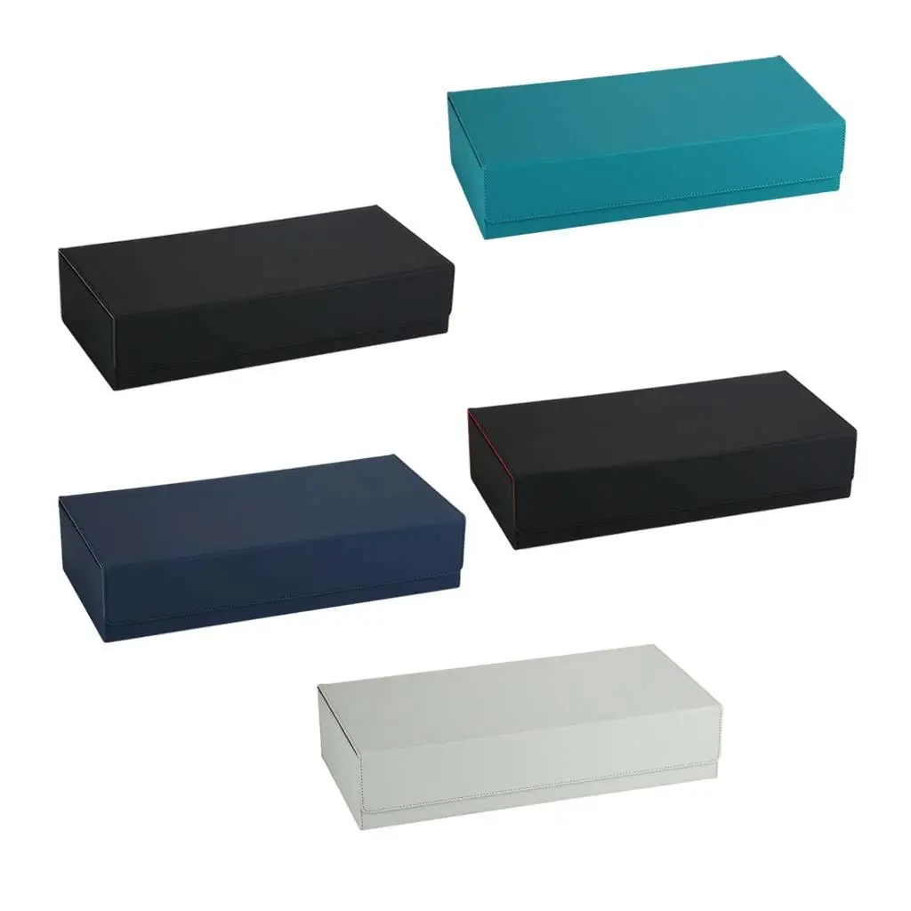 Leather Deck Box Closure Cards Holder for Trading Card Games Sleeved Cards