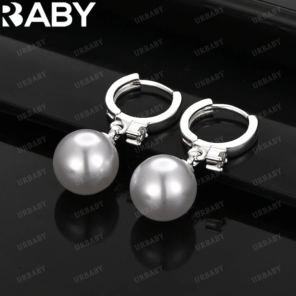 

URBABY 925 Sterling Silver Earrings Pearl Drop Earrings Jewelry Fashion Party and Daily Wear
