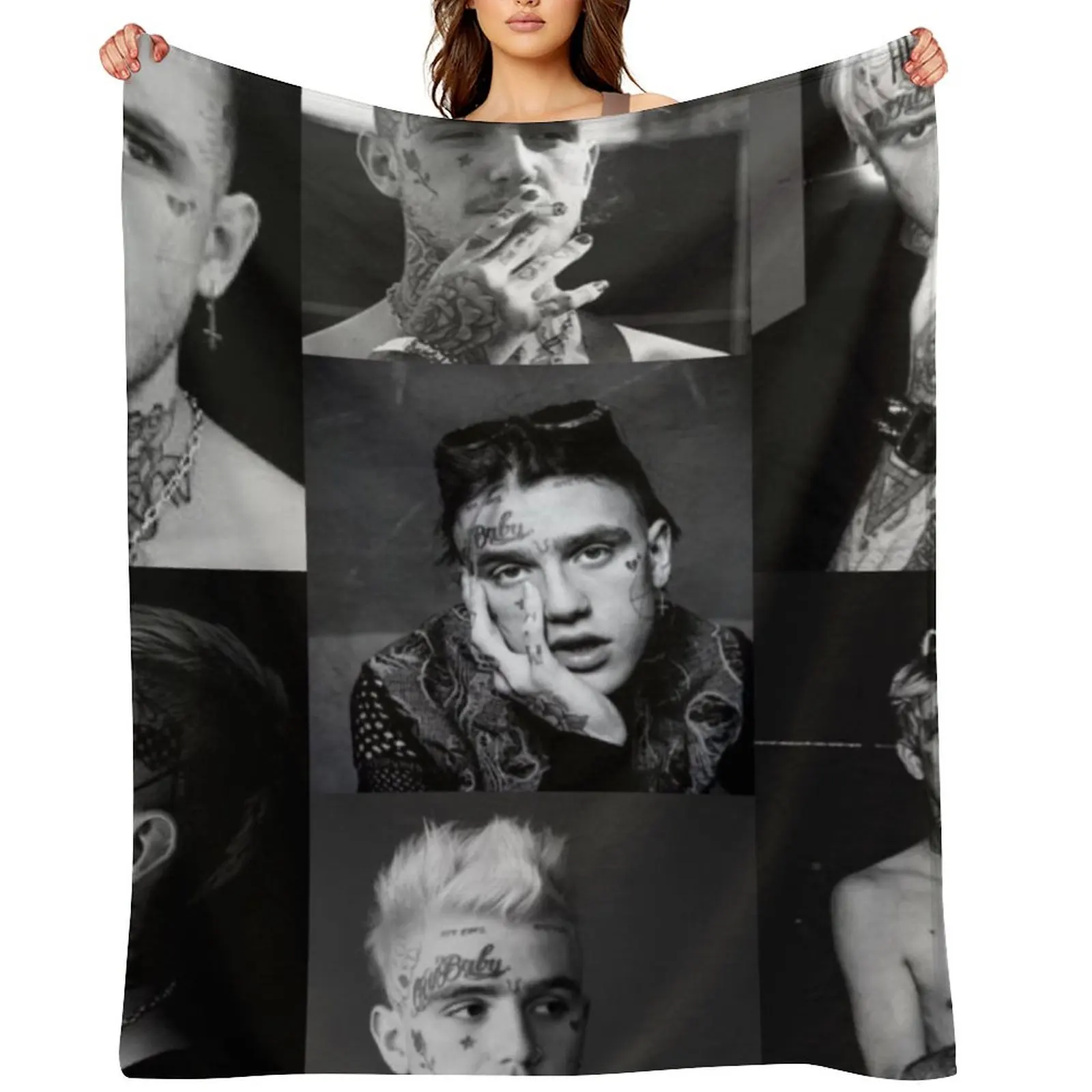 

Peep black and white collage Throw Blanket Sofa Quilt Plush for sofa Blankets For Bed Blankets