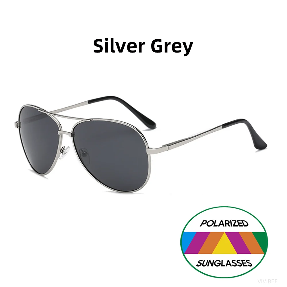 VIVIBEE Metall Polarisierte Sonnenbrille Männer Pilot Spiegel Luftfahrt Fahren Brille Klassische Angeln mit UV400 Frauen Vintage Sonnenbrille – Detail 10